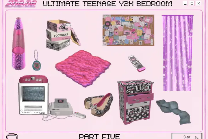 [Zha.na] Y2K Pink Zebra dresser
