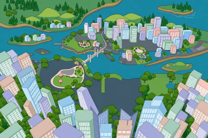 San Myshuno Reimagined - Cartoon Map Overhaul
