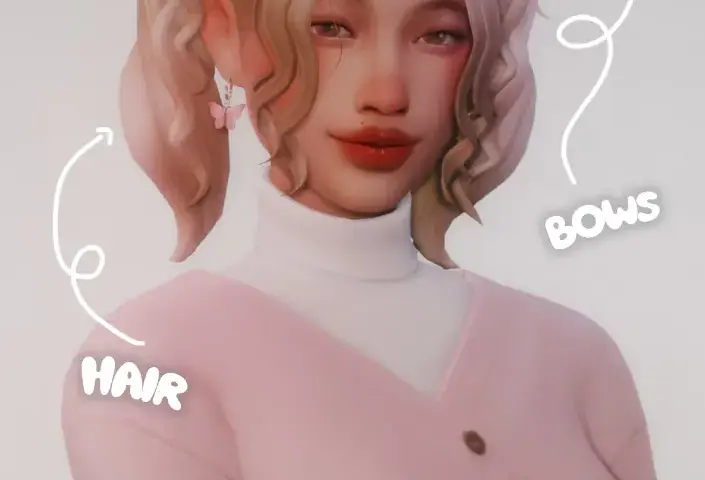 Женская прическа Сecelia hair & bows (3 варианта) от креатора Greenleaf