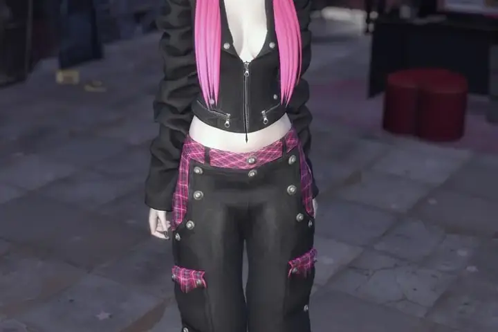 Military leather jacket and jeans