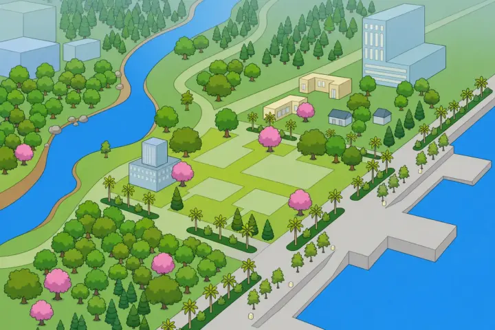 Magnolia Promenade Reimagined - Cartoon Map Overhaul