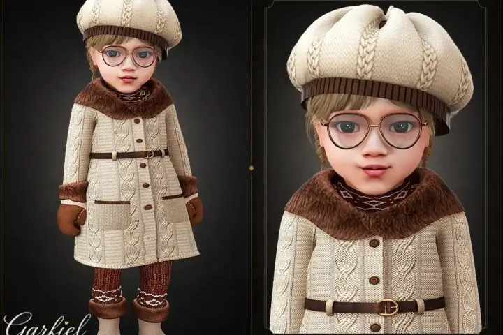 Infant - Round tortoiseshell glasses with gold accents and tinted lenses