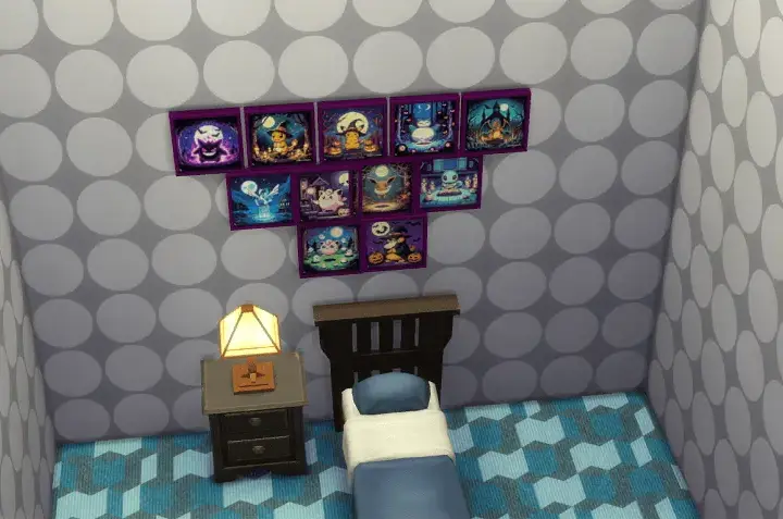 Halloween Pixel Pokemon Wall Art