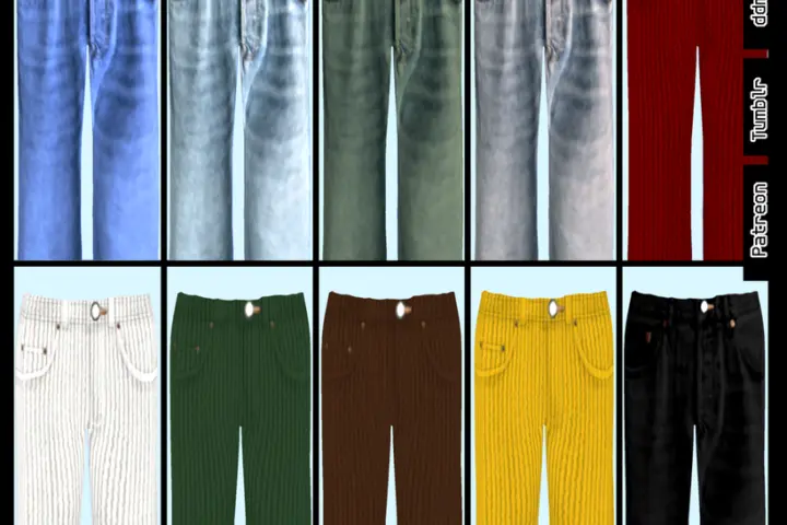 C / Y2K Baggy Pants [10 Swatches]