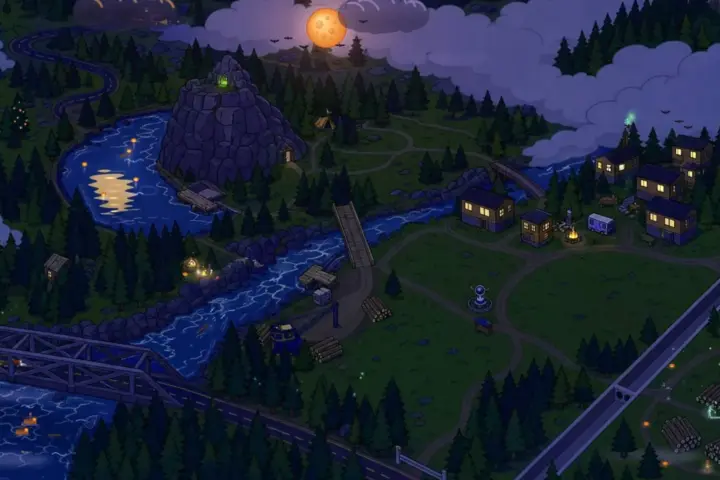 Moonwood Mill - Cartoon Worlds Animated Halloween Edition