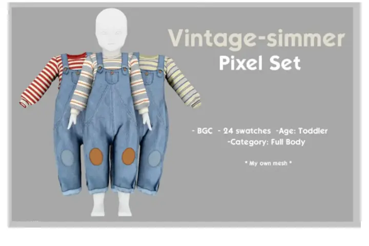 Pixel Dungarees for Toddler