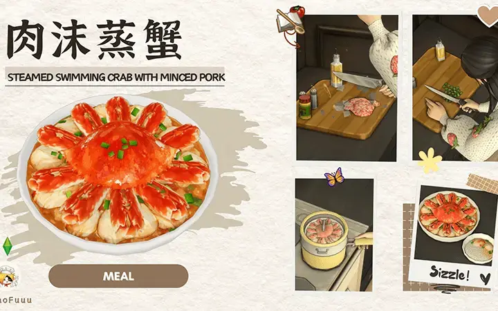 Steamed Swimming Crab with Minced Pork_Custom Food Recipe