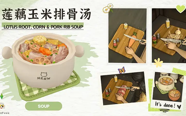 Lotus Root, Corn & Pork Rib Soup_Custom Food Recipe