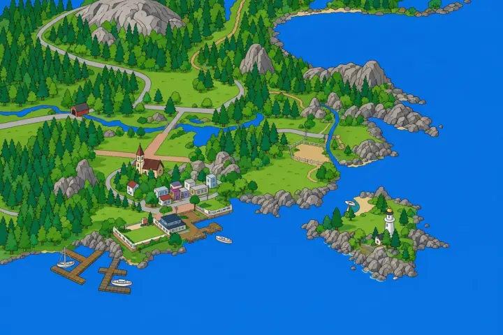 Brindleton Bay Reimagined - Cartoon Map Overhaul