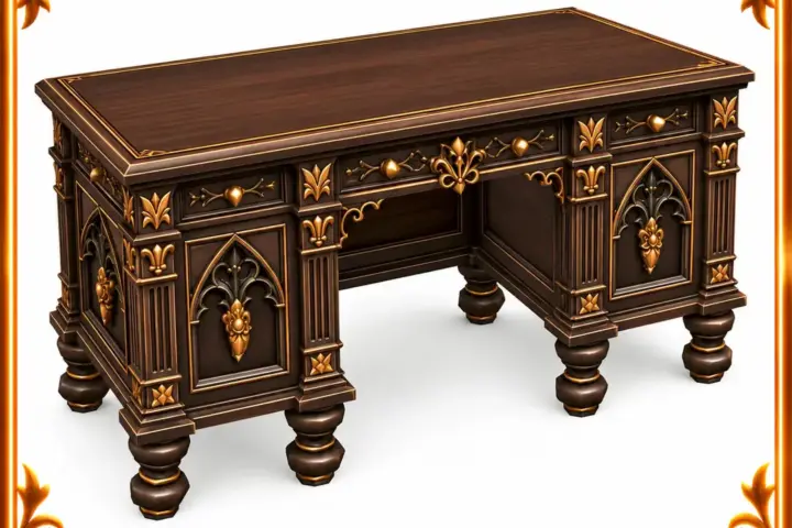 The Gothic Royal Writing Desk - Heritagesimmer