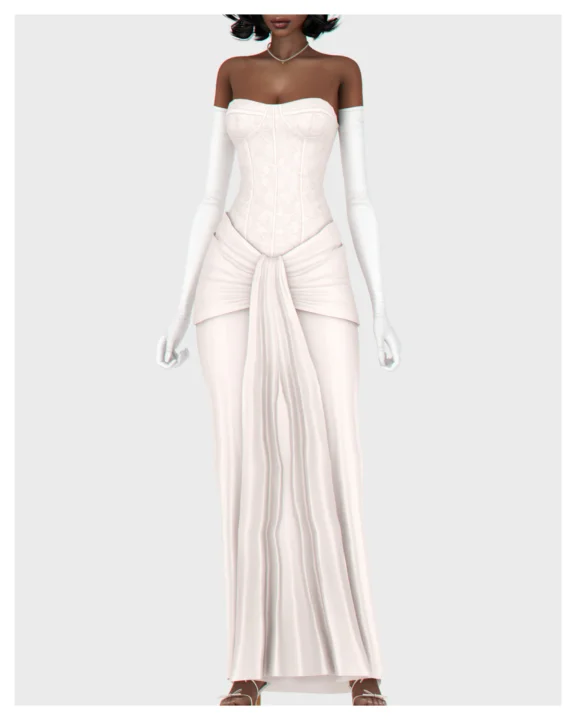 Lace Long Corset Dress