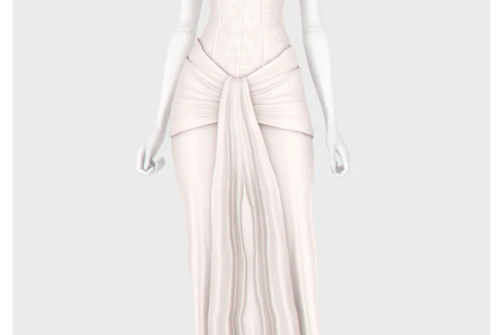 Lace Long Corset Dress