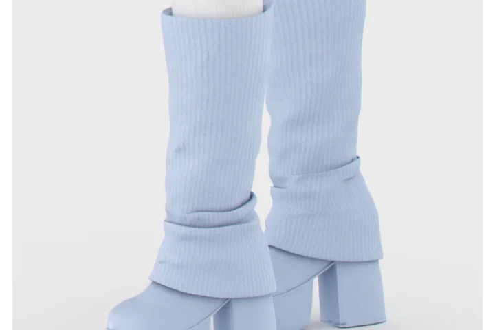 High Heels Boots with Leg Warmer