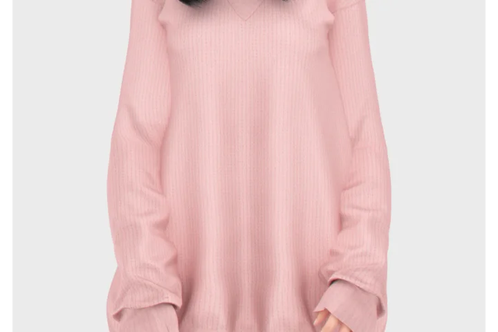 V-Neck Knit Dress