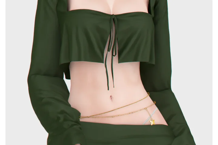 Long Sleeves Tied Loose Top