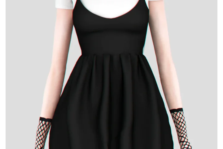 Goldie V-Cut Dress with Tee
