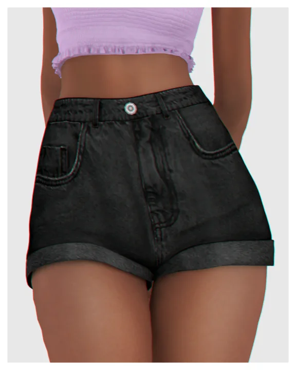 Rolled Up Denim Shorts