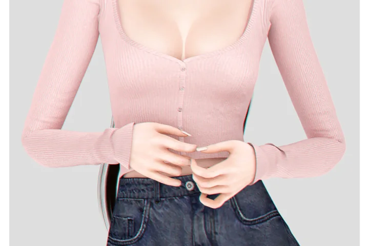 Open Front Button Cardigan