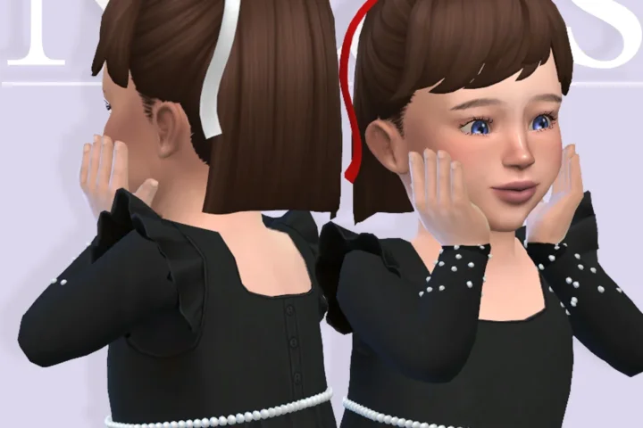 Hair ponytail N01 toddlerⁿᵃᵗᵃˡⁱˢ