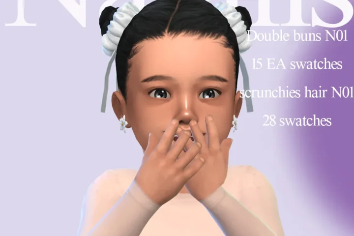 Double buns N01 toddlerⁿᵃᵗᵃˡⁱˢ