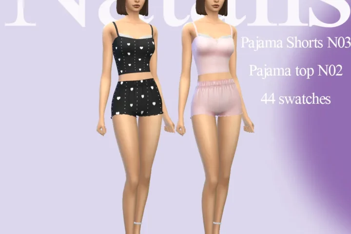 Pajama Shorts N03, Pajama top N02ⁿᵃᵗᵃˡⁱˢ