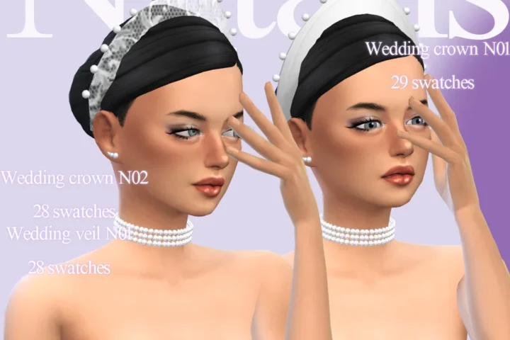 Set Wedding crownN01-N02, VeilN01ⁿᵃᵗᵃˡⁱˢ