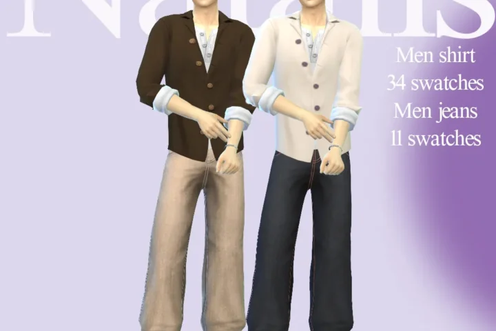 Men jeans-shirtⁿᵃᵗᵃˡⁱˢ