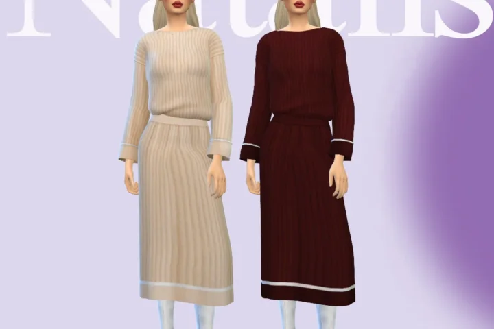 Sweater N03-Long skirt N04ⁿᵃᵗᵃˡⁱˢ