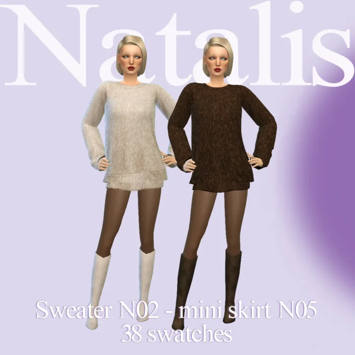 Sweater N02-mini skirtN05ⁿᵃᵗᵃˡⁱˢ