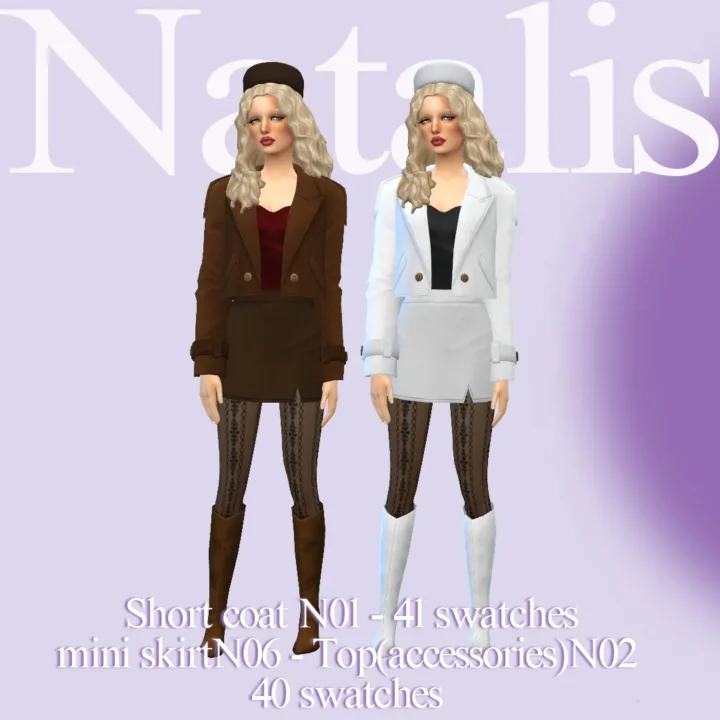 Short coat N01-mini skirtN06ⁿᵃᵗᵃˡⁱˢ