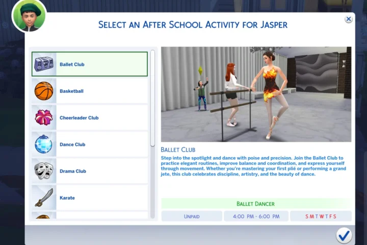 Ballet Club School Activity