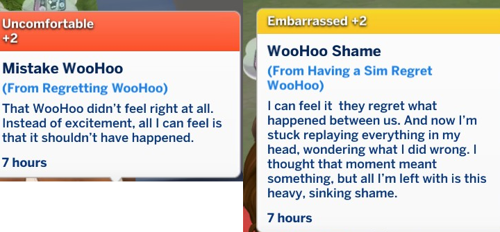 Regret Having WooHoo Interaction
