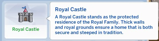 Royal Castle Lot Trait
