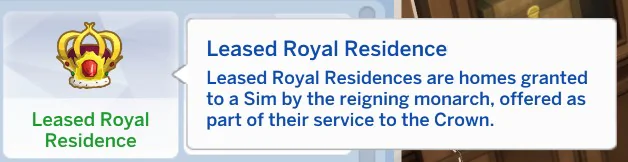Leased Royal Residence