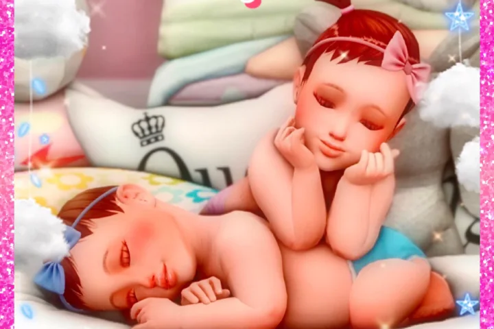 Acha Infants poses #2 (pair)