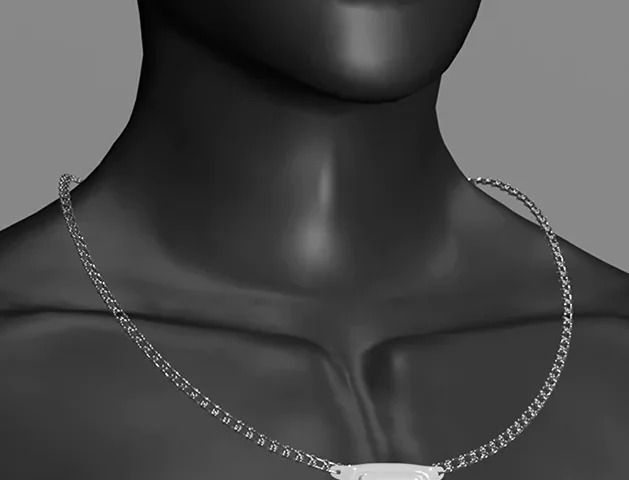Gusclewear - Steel Chain Necklace+Tag