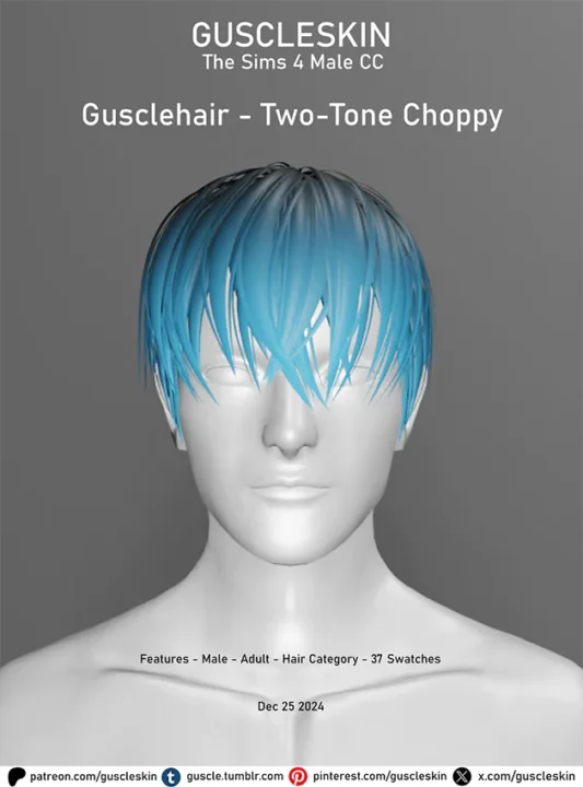 Gusclehair - Two-Tone Choppy
