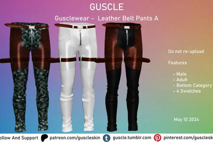 Gusclewear - Leather Belt Pants