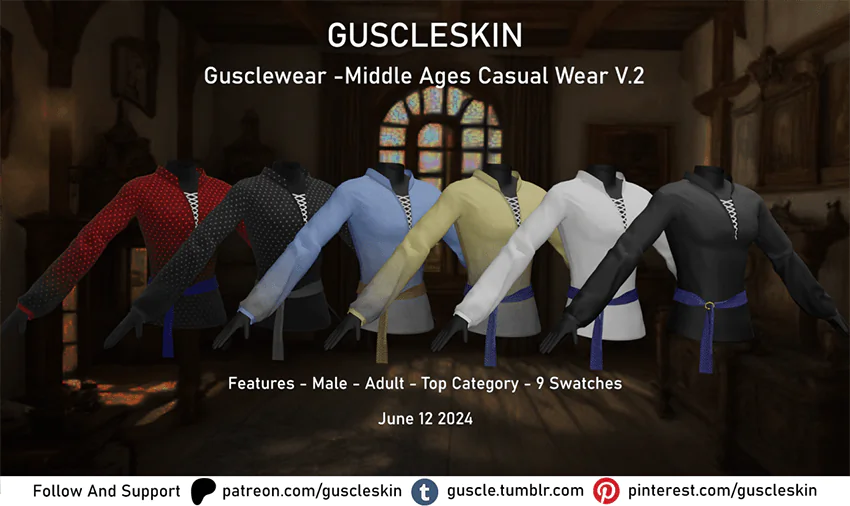 Gusclewear -Middle Ages Casual Wear V.2