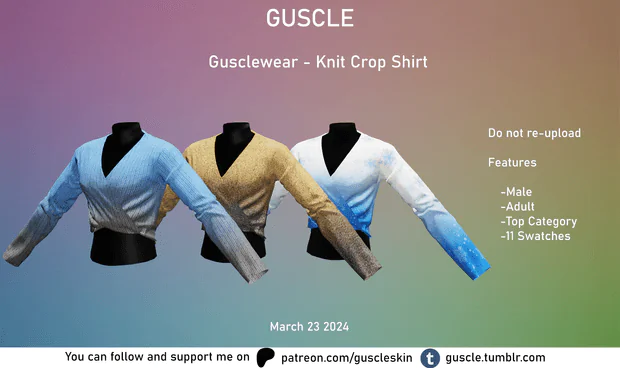 Gusclewear - Knit Crop Shirt