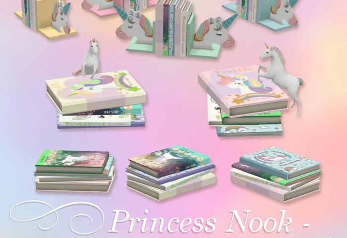 Princess Nook Unicorn Bookends 🦄