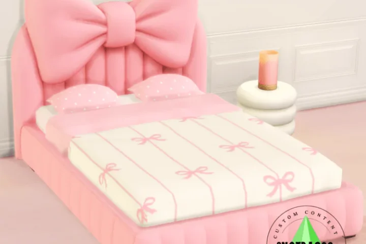 Pink Bow Bed