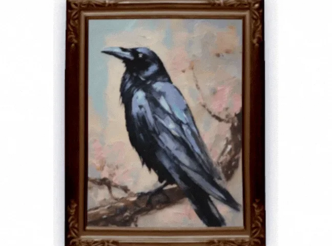 Vintage oil paintings birds