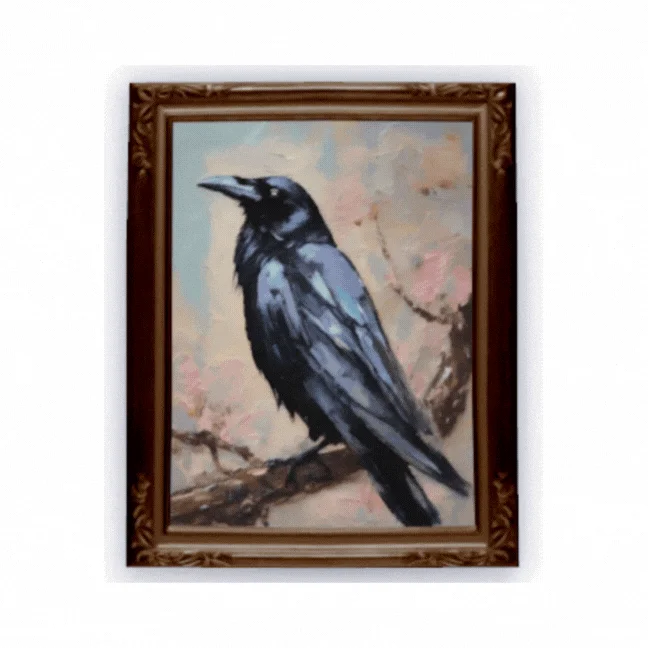 Vintage oil paintings birds