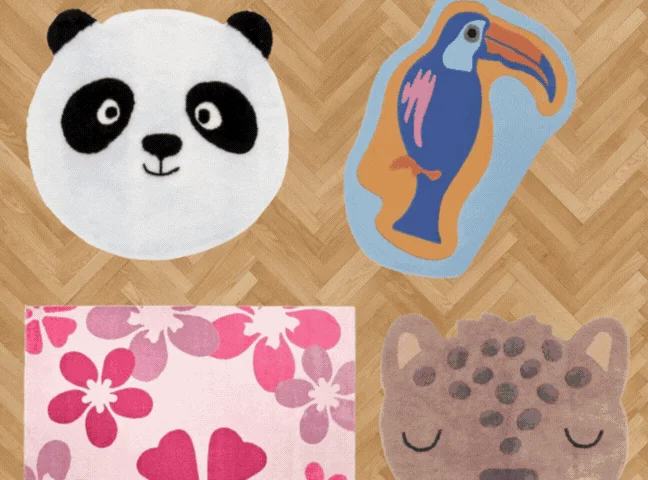 Random Shape Kids Rugs + Dino Kids rugs