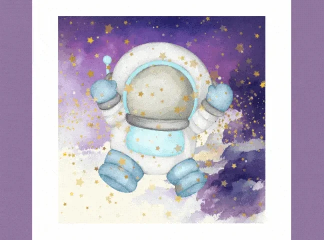 Astronaut Square Posters