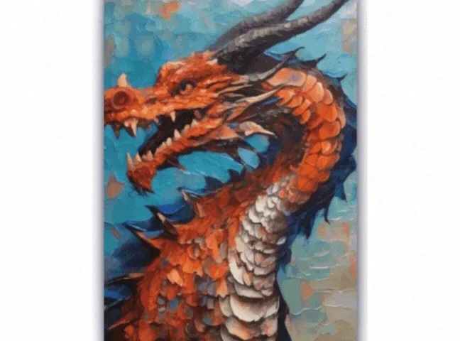 Draconic oil paintings