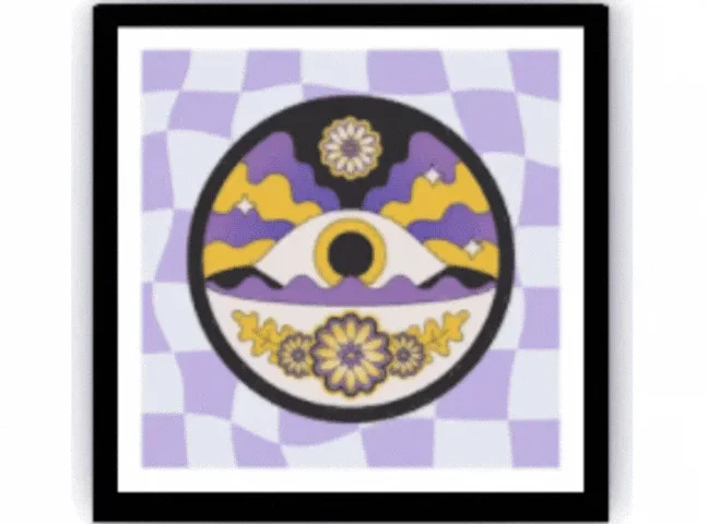 Hippie Purple Framed Posters