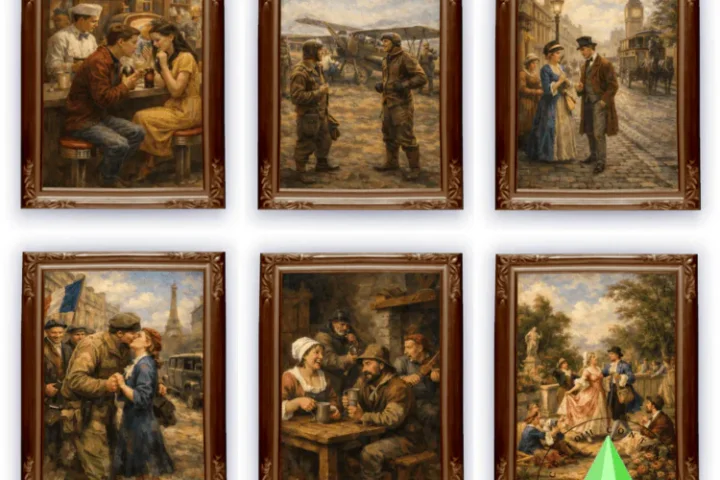 Life scene paintings