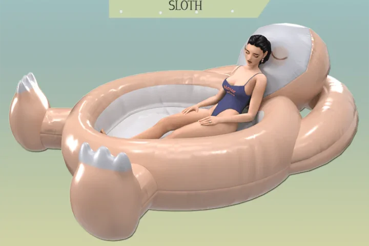 Gold Fish Sloth Pool Float